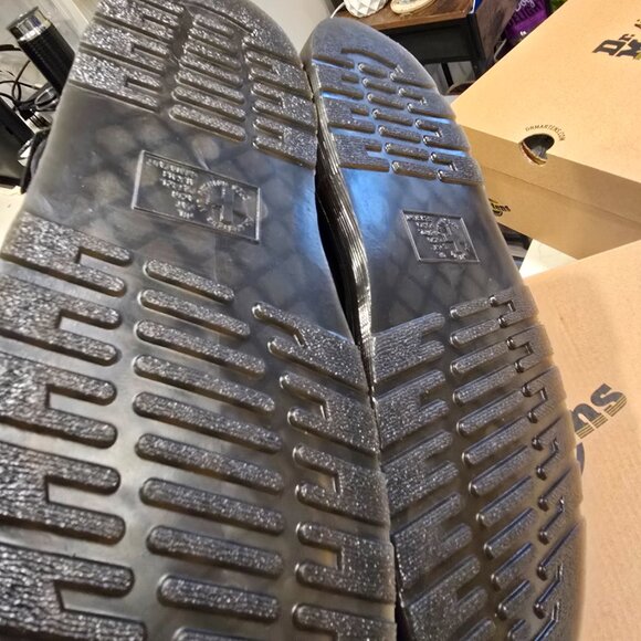 Dr. Martens Jorge II Celestial Moth Embroidered Black Leather Mules Men's Sz 12 - Picture 9 of 10